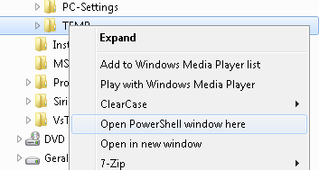 Open powershell window